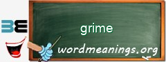 WordMeaning blackboard for grime